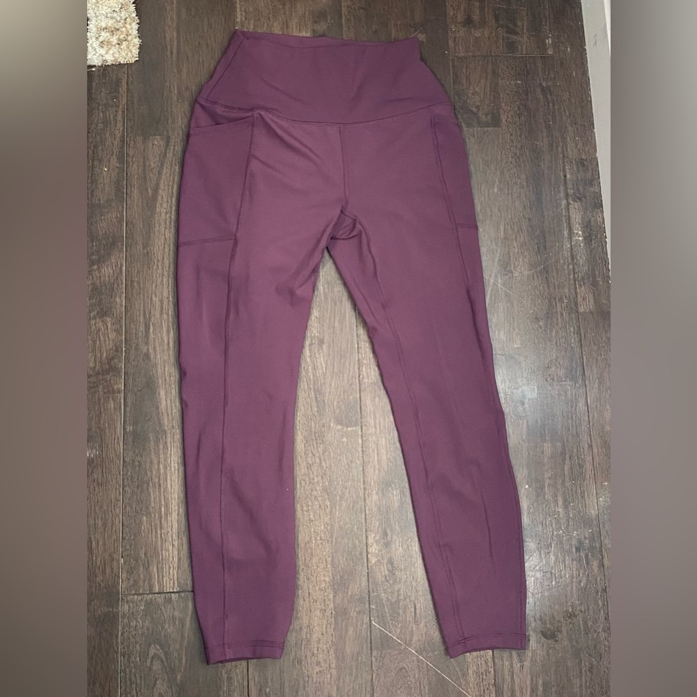 Purple Leggings with Side Pocket